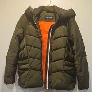 Marc New York Olive Jacket with Bright Orange Interior. Used